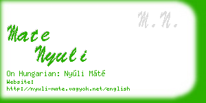 mate nyuli business card